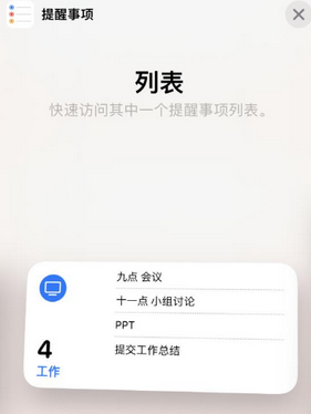 天涯镇苹果14维修店分享iPhone14如何设置主屏幕显示多个不同类型提醒事项