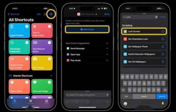 天涯镇苹果14锁屏维修店分享iPhone14升级iOS16.4后如何创建锁屏快捷方式 